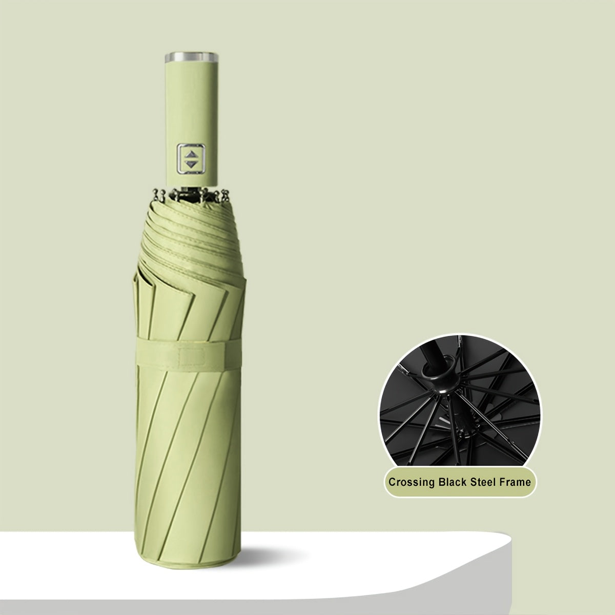 Avtomatik yig'iladigan soyabon, shamolga chidamli, UV himoyali, 10 tishli temir ramka, portativ sayohat uchun shiypon