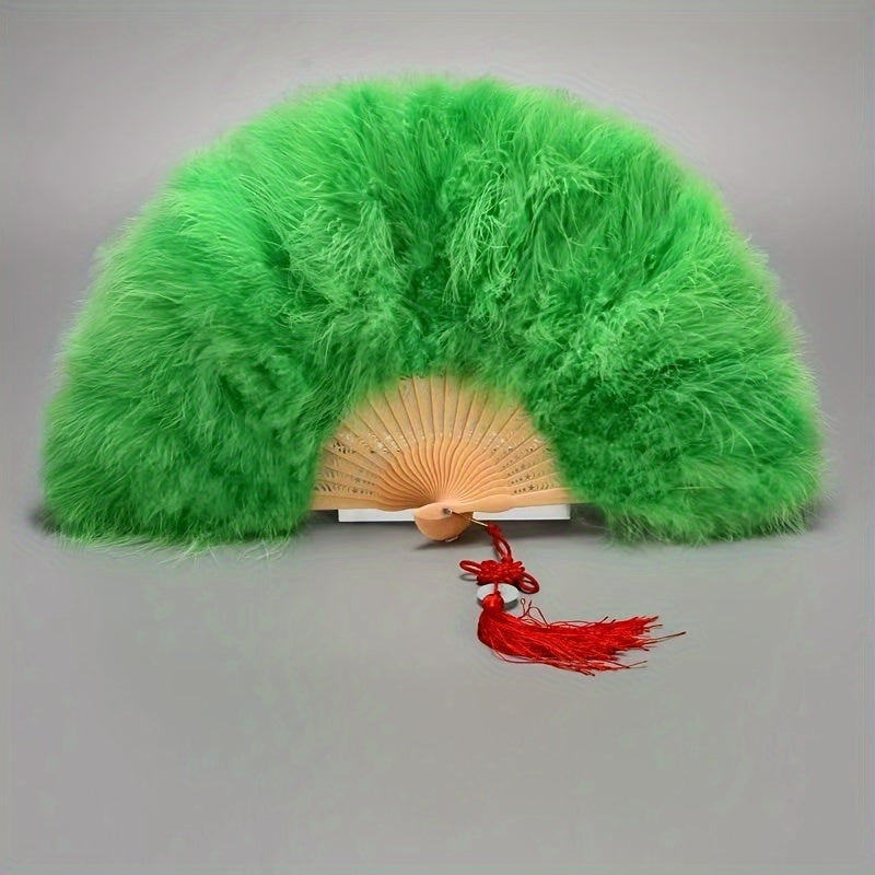 White Feather Fan for Brides 25-Piece Luxurious Plush Traditional Dance Accessory