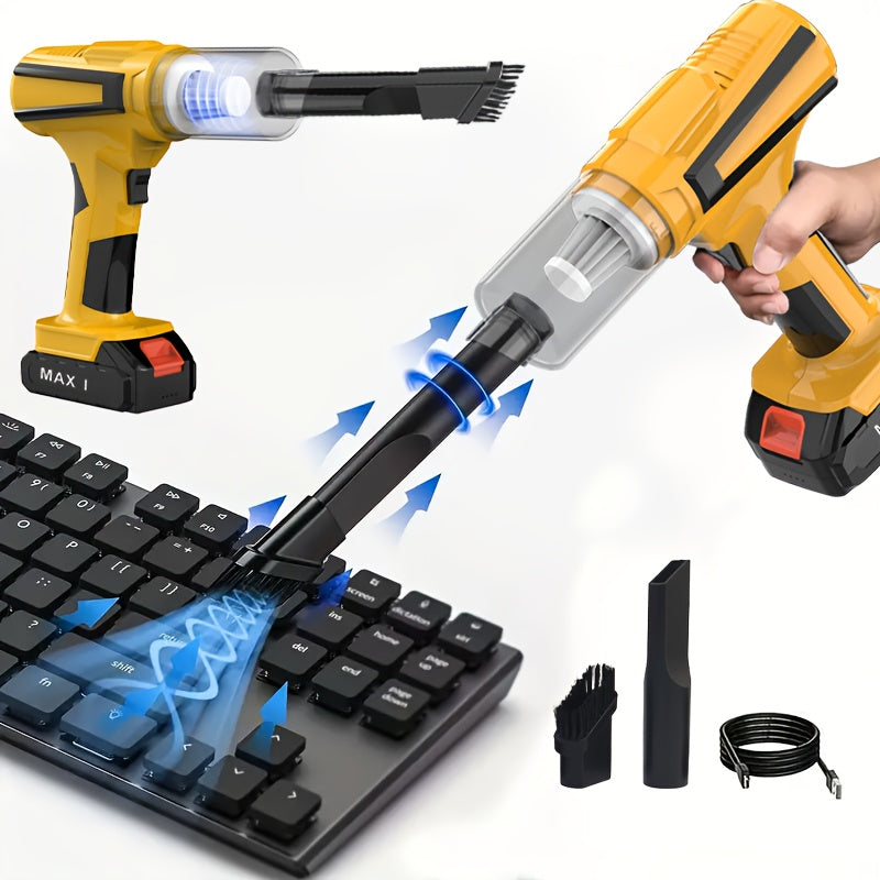 Qayrilmas qo‘l bilan ishlovchi changyutgich 3-in-1 USB bilan quvvatlanadigan 210W 20KPa suv bilan tortishish Avtomobil va uy uchun