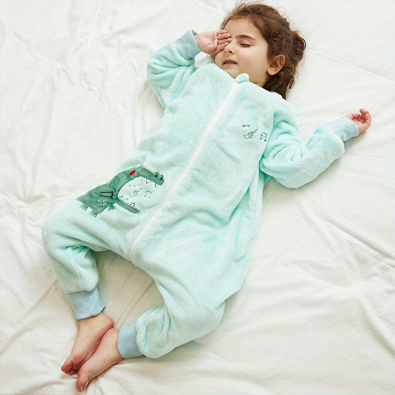 Детский спальный конверт из фланели, весна-осень, комбинезон, предотвращение kicking, комфортная температура