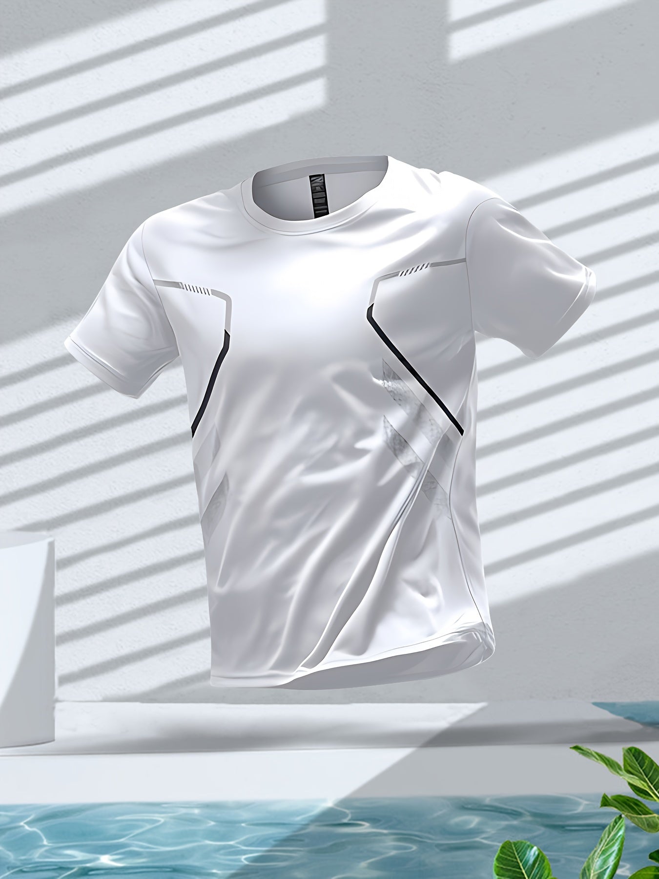 Camiseta deportiva de secado rápido para hombre con diseño en degradado para gimnasio, correr y deportes
