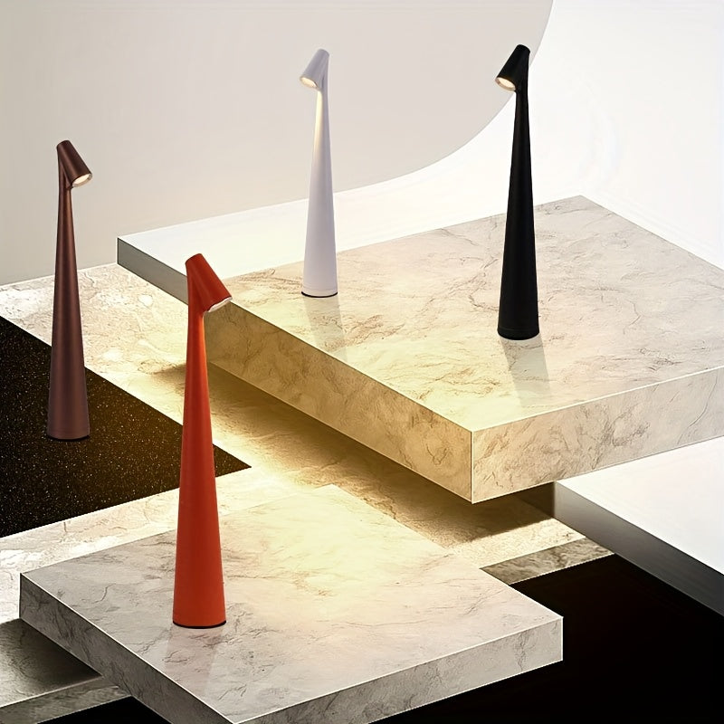 Rechargeable LED Desk Lamp with Touch Control, Adjustable Colors for Reading and Studying