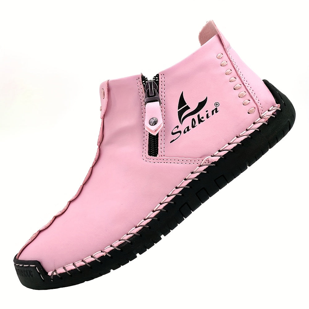 Women's Ankle Boots Breathable Microfiber Flat Heel All-Season Yellow