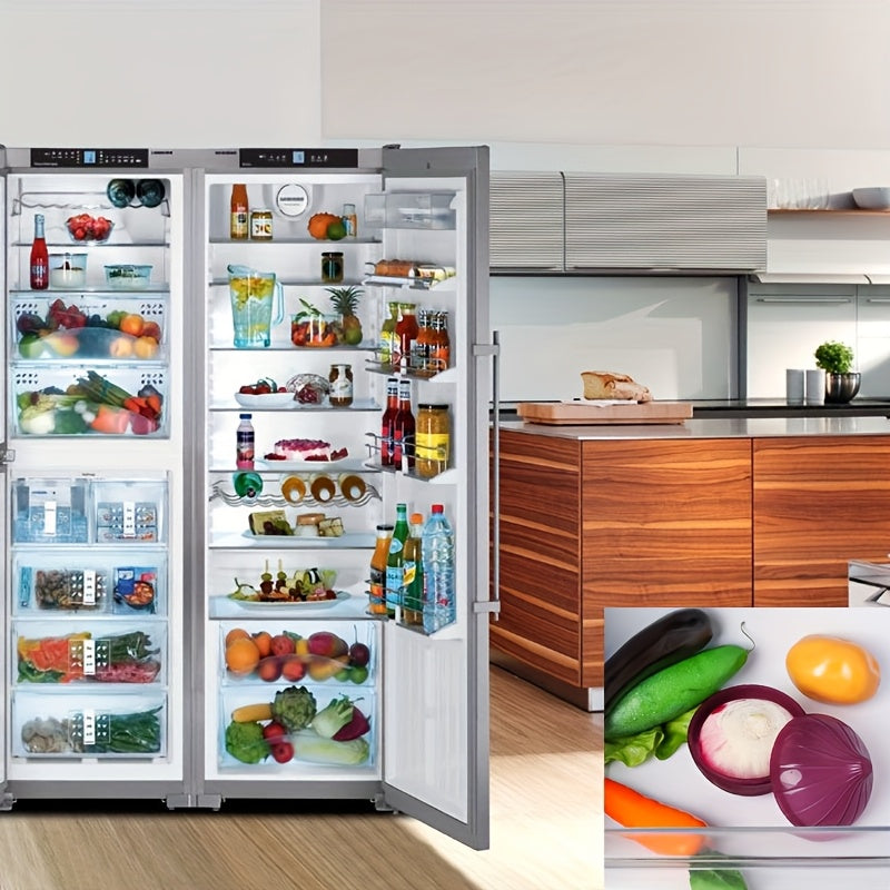 2PCS Set Lemon and Onion Food Savers Plastic Storage Containers Freezer Safe