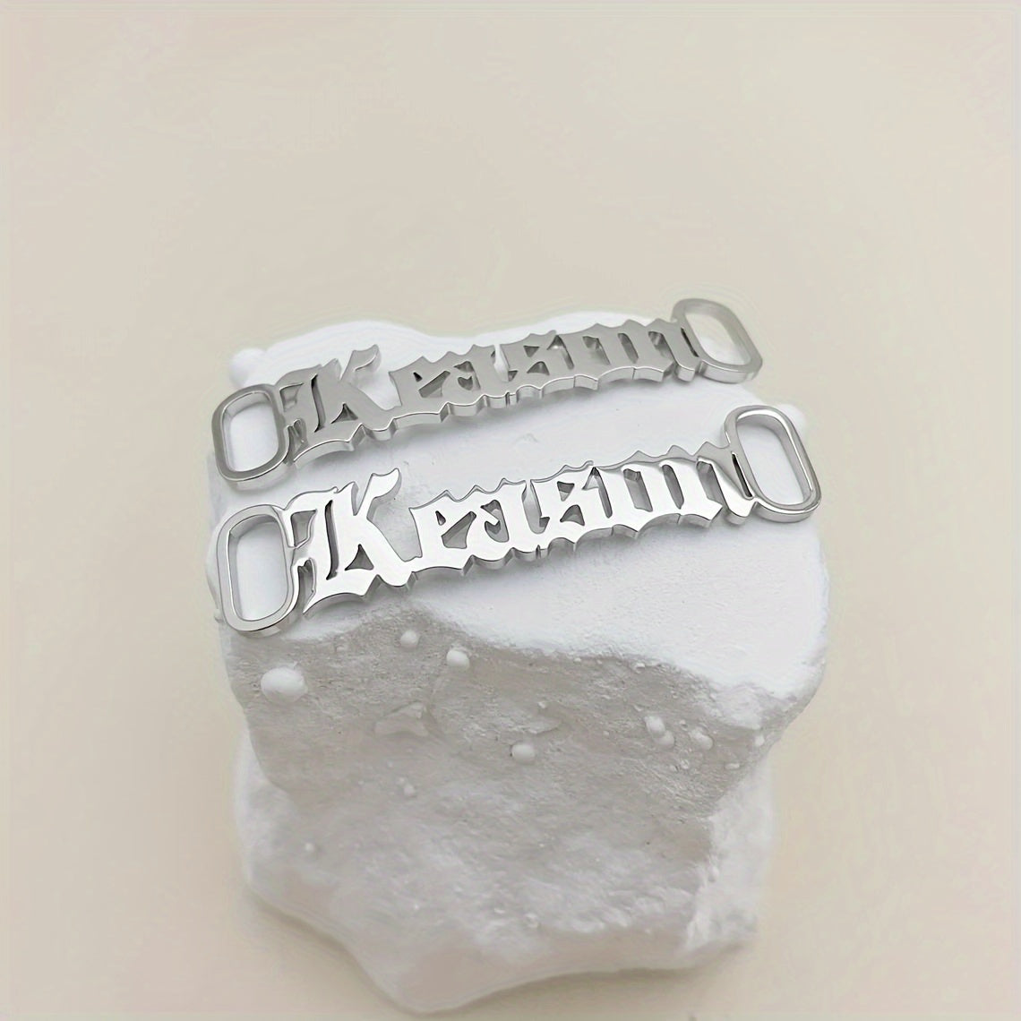 Unisex Stainless Steel Name Shoe Charms Custom Letter Shoe Buckle Accessories