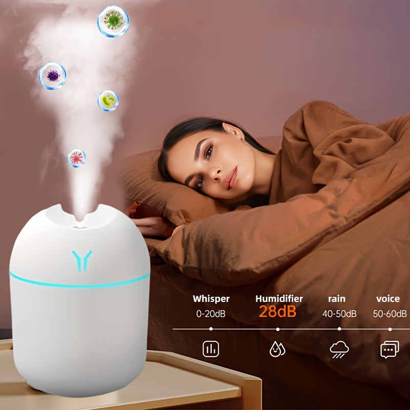 Katta hajmli USB namlagich va muhim yog'li diffuzor, tinchlikda yorituvchi nurni bilan