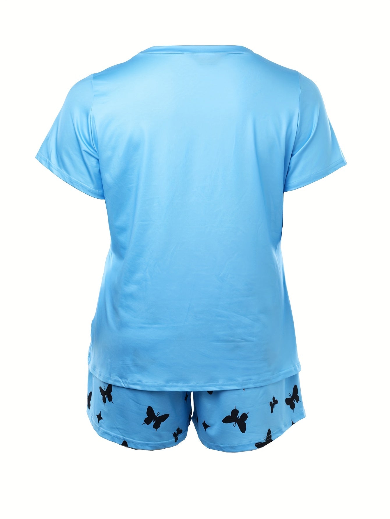 Women's Loungewear Set Short Sleeve Printed T-Shirt Pants Comfortable