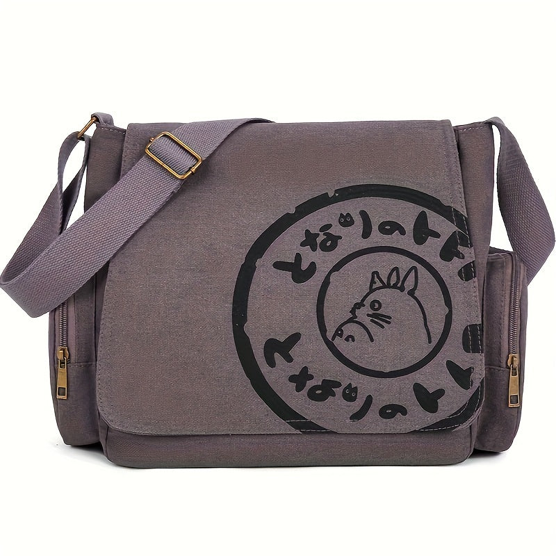 Ayollar uchun qora polyester yelka messenger sumkasi, zip yopilishi bilan