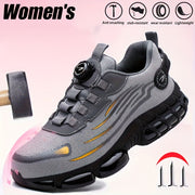 Unisex Safety Shoes Lightweight Fabric Steel Toe All-Season Work Shoes