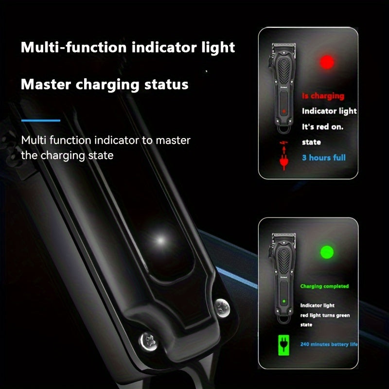 Электрическая машинка для стрижки волос и бороды, беспроводная, с USB-зарядкой для мужчин