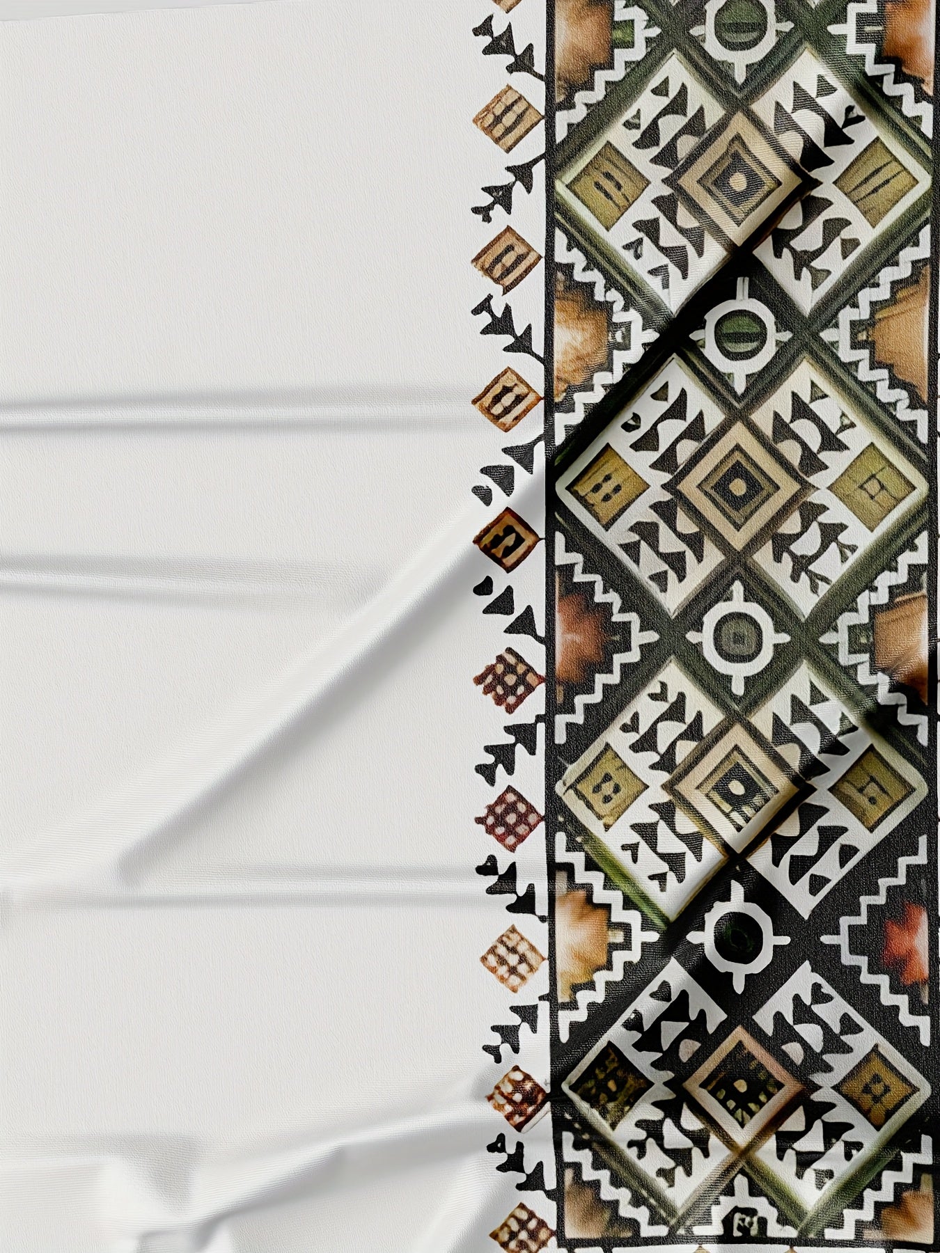 Erkaklar Moda Tasodifiy T-Shirt: 100% Polyester, Yuqori Bo'yi, Geometrik Shakl, Har Mavsumga Yaroqli To'qima, Kletka, Oq, Moda Uslubi, To'rt Mavsum