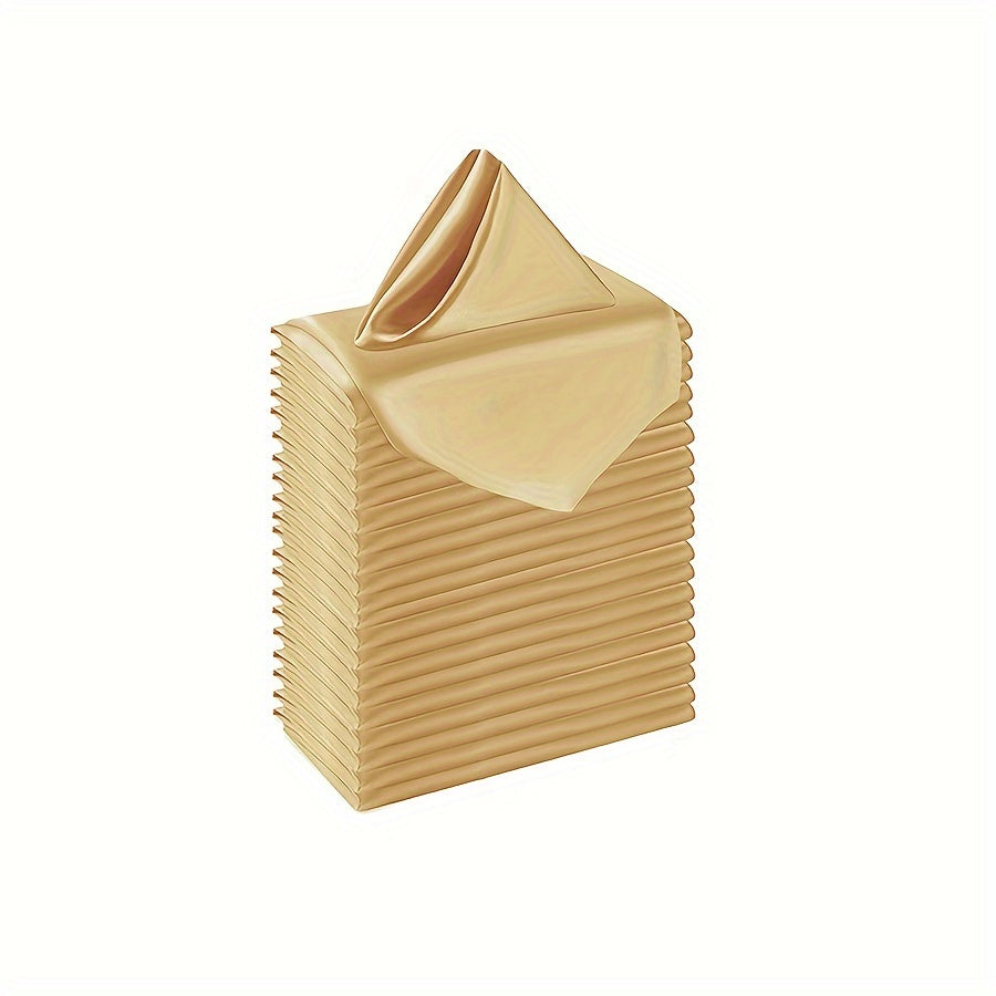 12/24 Polyester Satin Napkins 43.18x43.18 cm Square for Restaurants Weddings Banquets