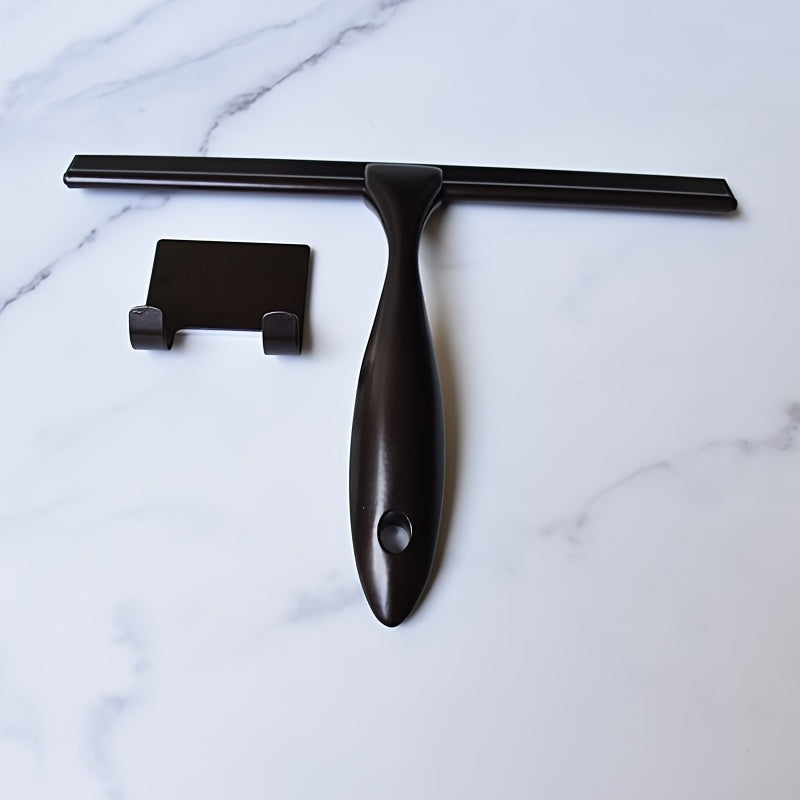 Qora zanglamaydigan po'latdan yasalgan dush qopqog'i, kvadrat tutqichlar bilan, shisha eshiklar va plitkalar uchun