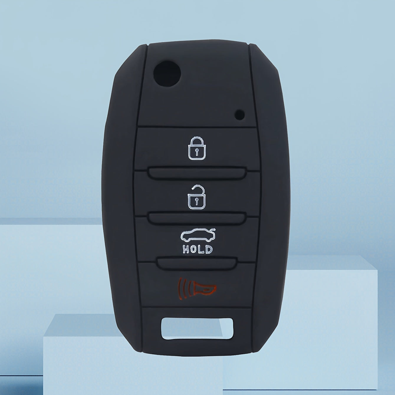Silicone Car Key Cover for 4-Button Folding Anti-Fall Key Protector