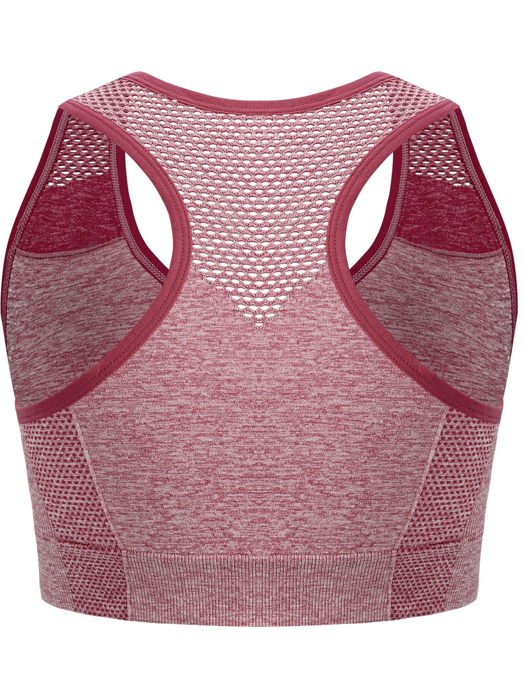 Women's Plus Size Sports Bras Polyamide Mesh Low Support Removable Padding