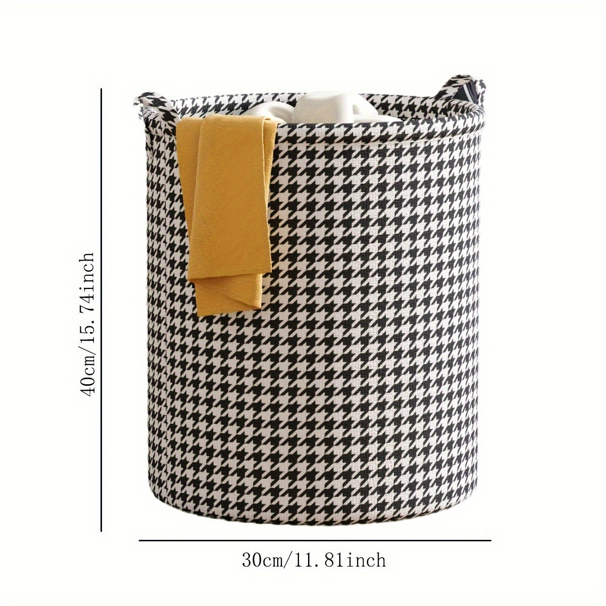 Cesta de almacenamiento plegable con asas para juguetes, ropa y lavandería, patrón de espiga