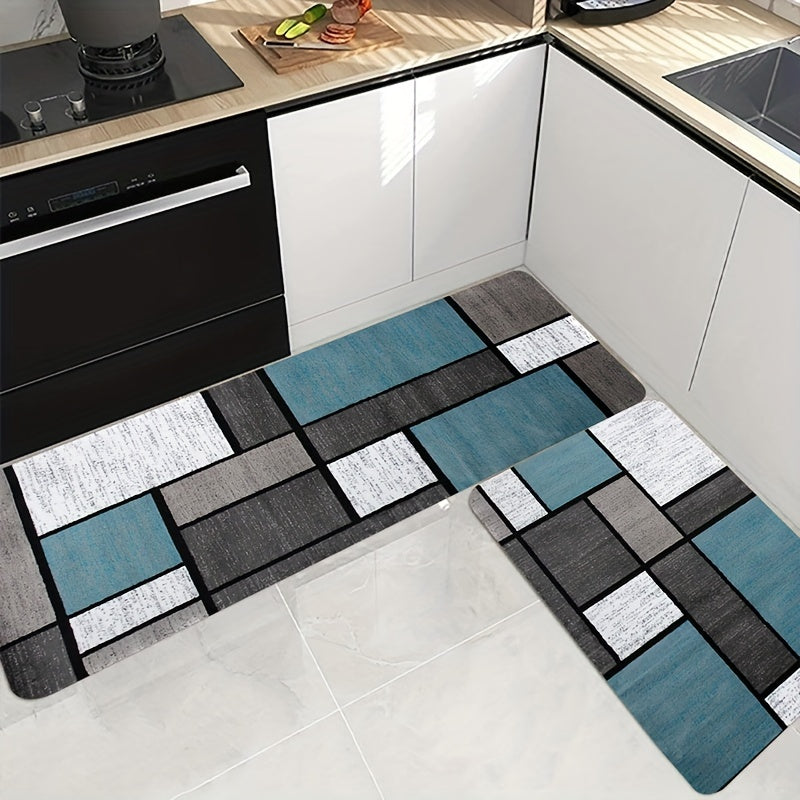 Yumshoq Qalin Oshxona Pol Mat - Sirpanmaydigan, Yog'ga chidamli, Suv o'tkazmaydigan Qavat Gilami - Kirga chidamli Gilam - Mashinada yuvish mumkin - Oshxona, Yashash xonasi, Kir yuvish xonasi, Hammom uchun Kirish Gilami - Suvni so'radigan - Xonani bezatish