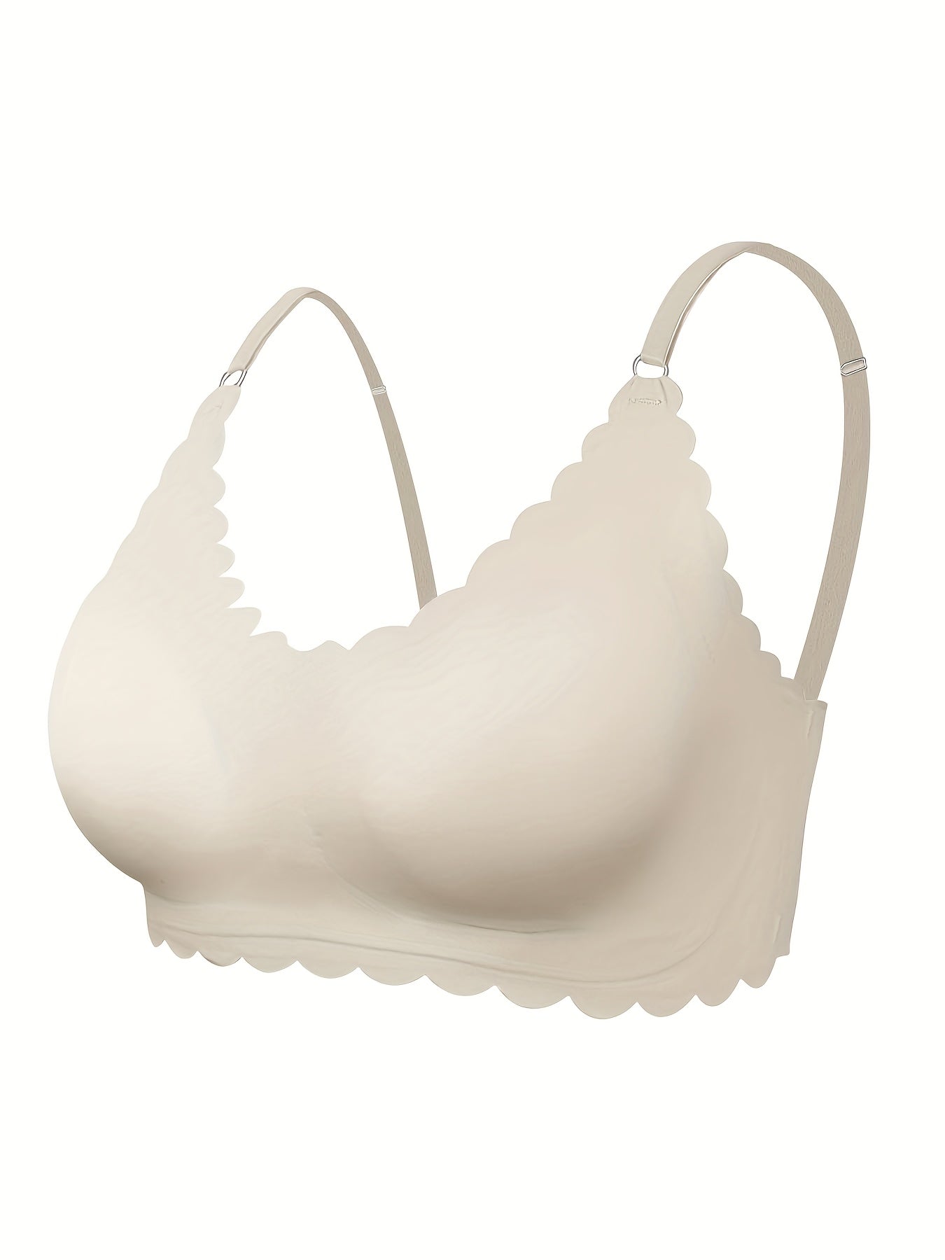 Women's Plus Size Sports Bra Wire-Free Adjustable Straps Solid Color