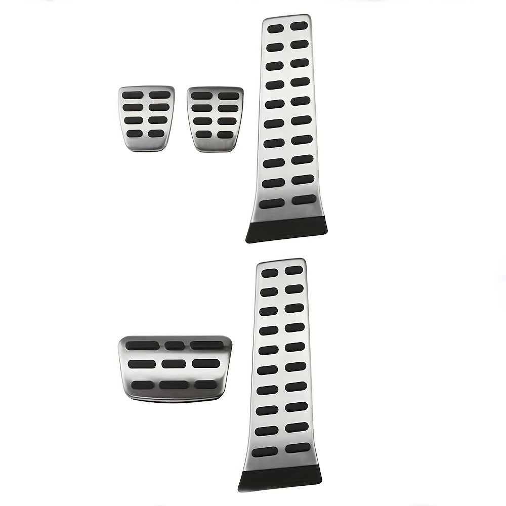 Stainless Steel Car Pedal Covers for Gas Brake Pedals Polished Finish