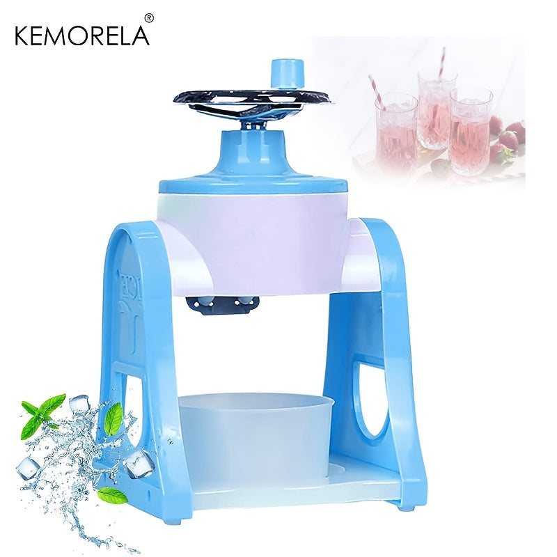 Kichik oshxona uchun shvedlangan muz kokteyllari uchun kompaktdan foydalaniladigan qoʻlda muz maydalagich, pushti va koʻk