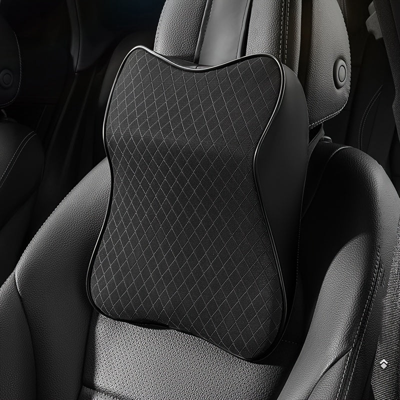 Memory Foam Car Neck Pillow with Breathable Cover for Cervical Support