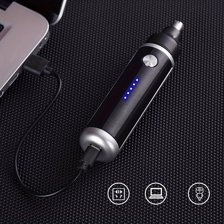 Afeitadora eléctrica para nariz, orejas, cejas y vello facial, recargable, compacta, para hombres y mujeres