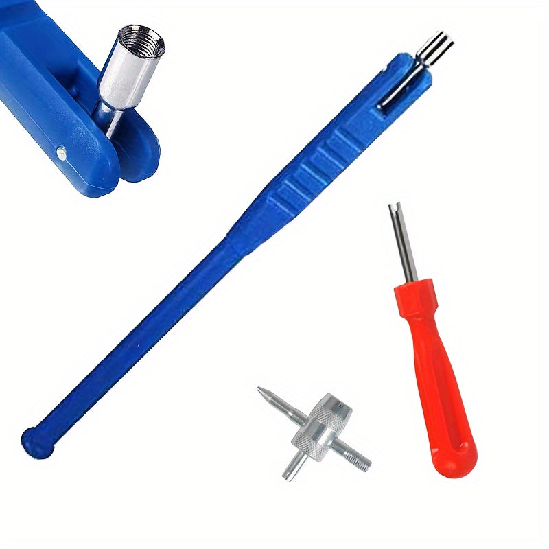 3Pcs Tire Valve Stem Puller Remover Tool Kit for Car Motorcycle Bicycle