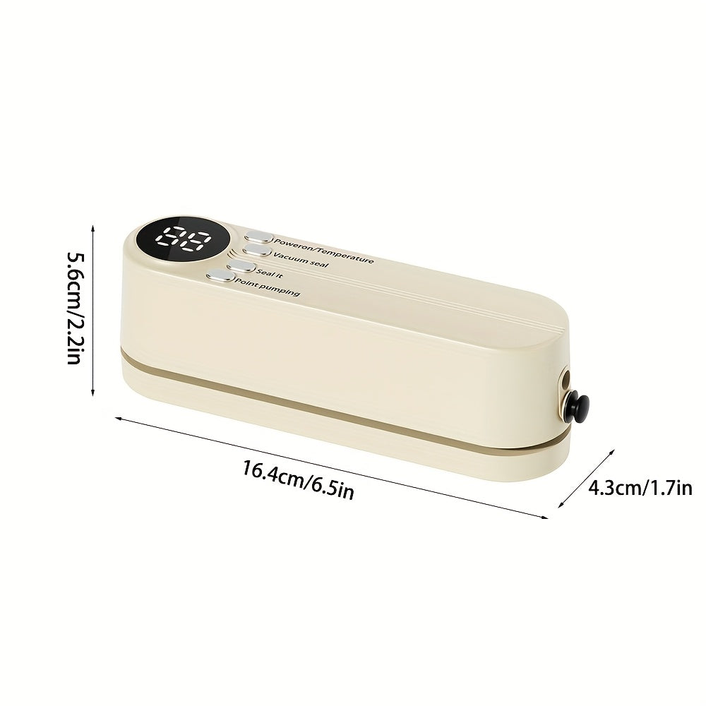 Mini USB қайта зарядланадиган вакуумли герметиклаштиргич, 4 та вакуум пакети ва ҳаво чиқариш