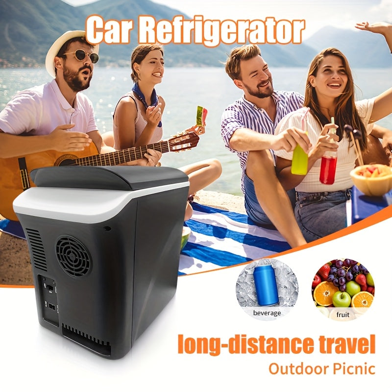 Mini transport sovutgichi 7.5L Portativ Kompakt Oq Kulrang Sayohat Kamping Muzlatgich