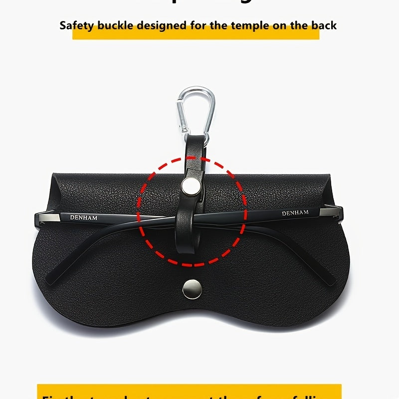 Yoqimli multfilm oqqush quyon jinoyatchi ko'zoynak qutisi charm portativ quyosh ko'zoynaklari sumkasi, lobster klips bilan