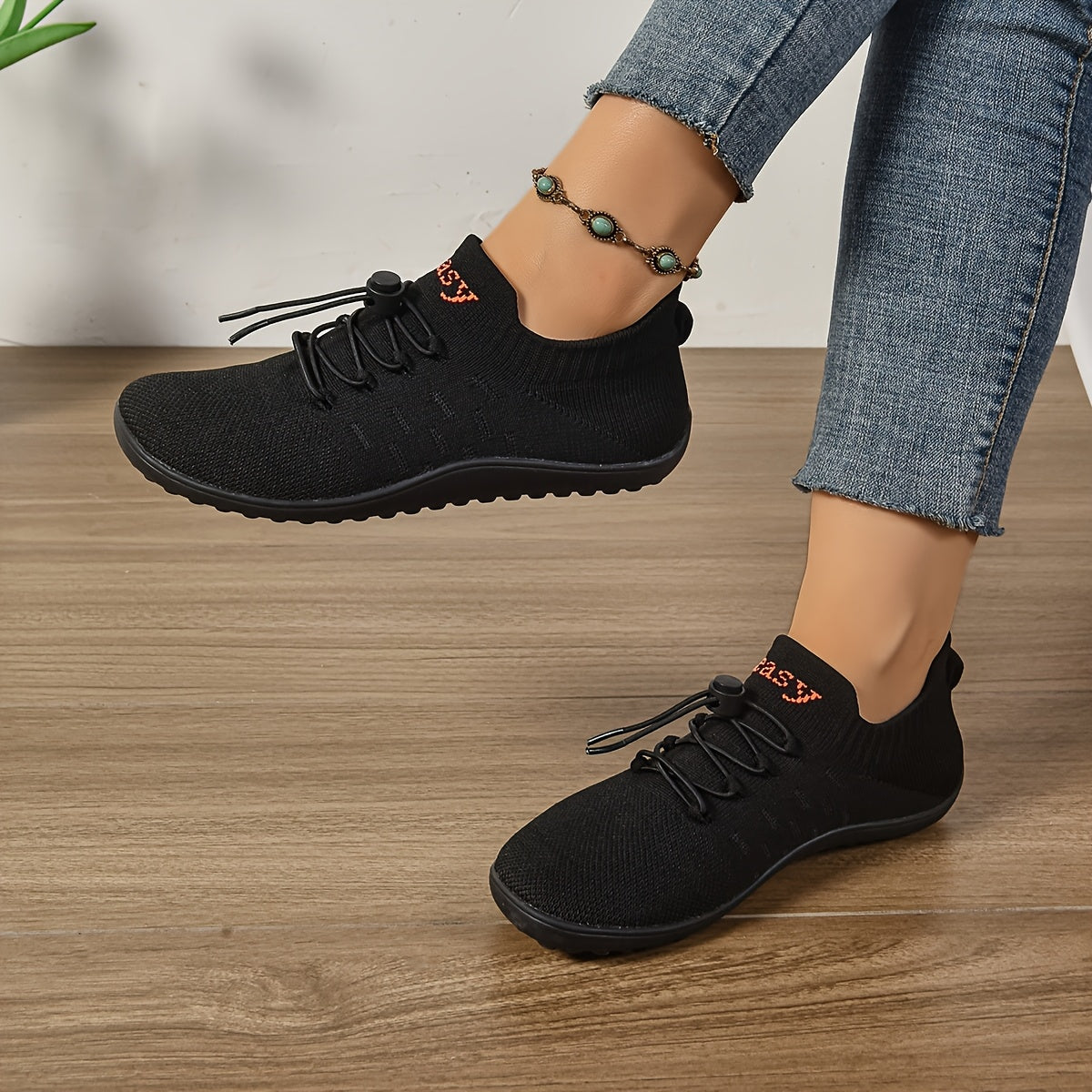 Women Lightweight Casual Slip-On Sneakers Breathable Fabric All-Season