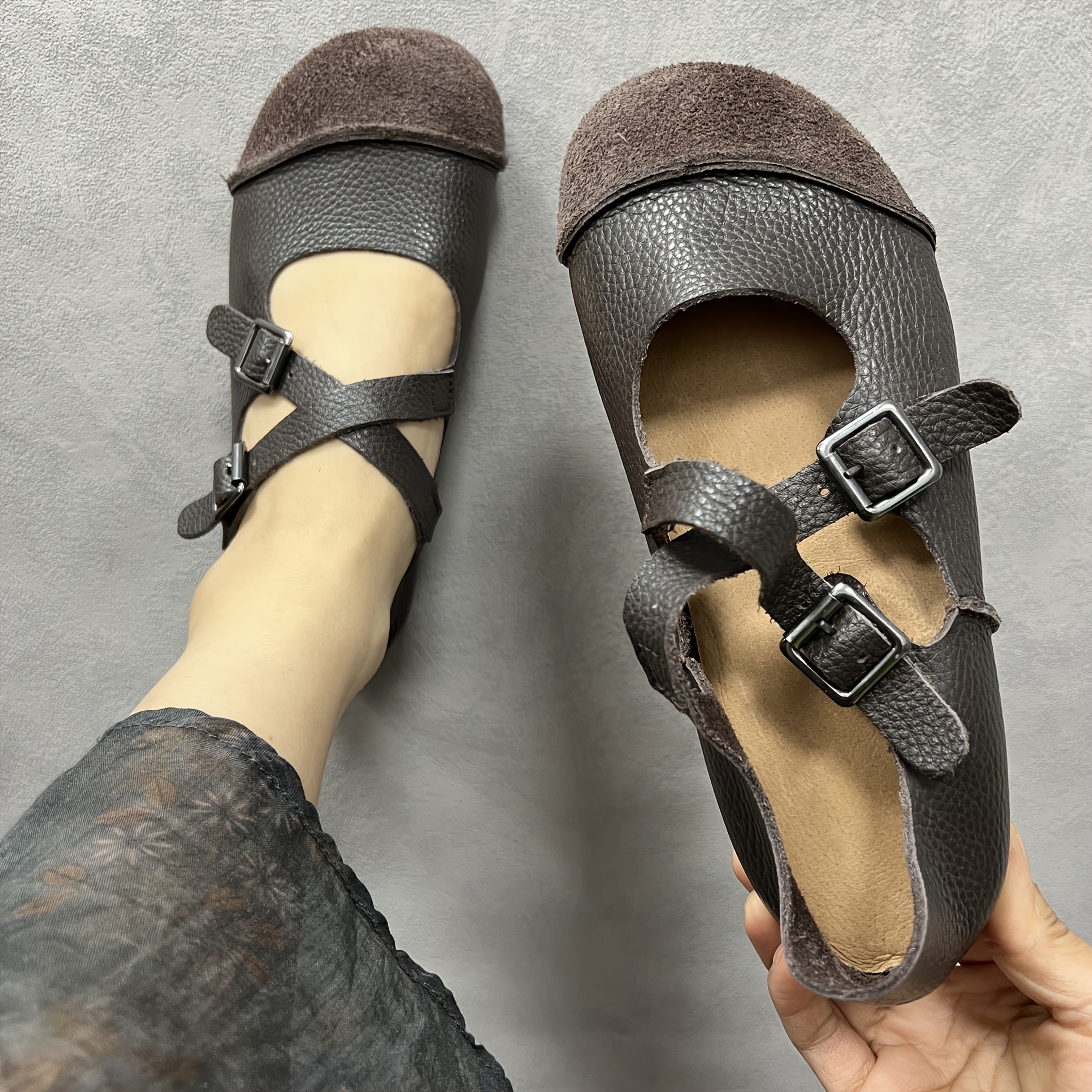 Women's Breathable Flat Shoes Casual Slip-On All-Season Mary Janes