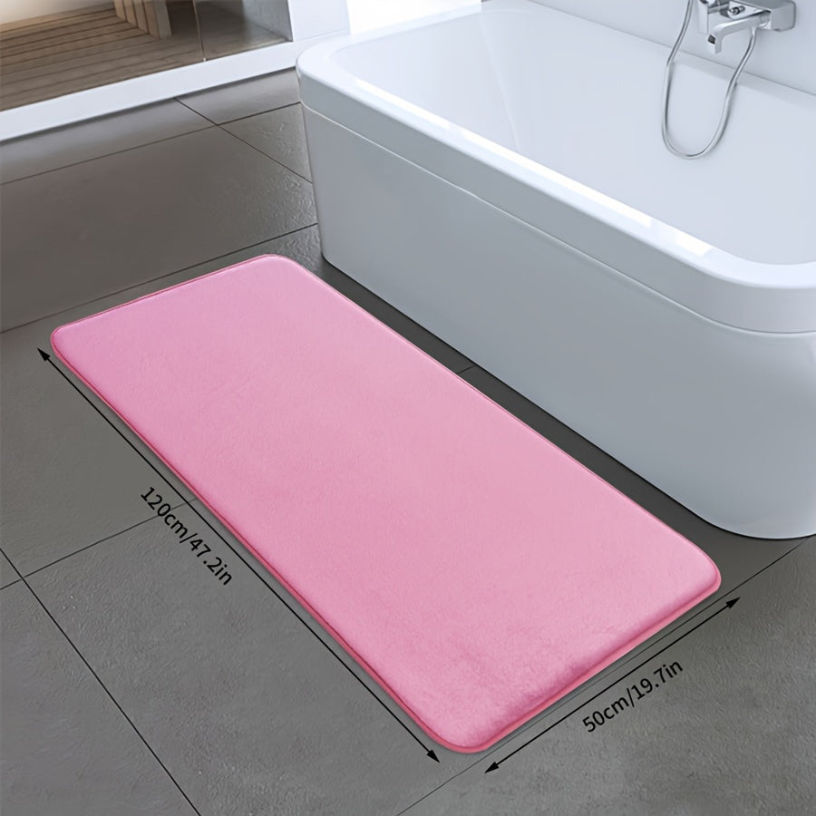 Alfombra de baño de esponja de alta densidad 39.88x59.94cm Antideslizante Suave Blanca Absorbente