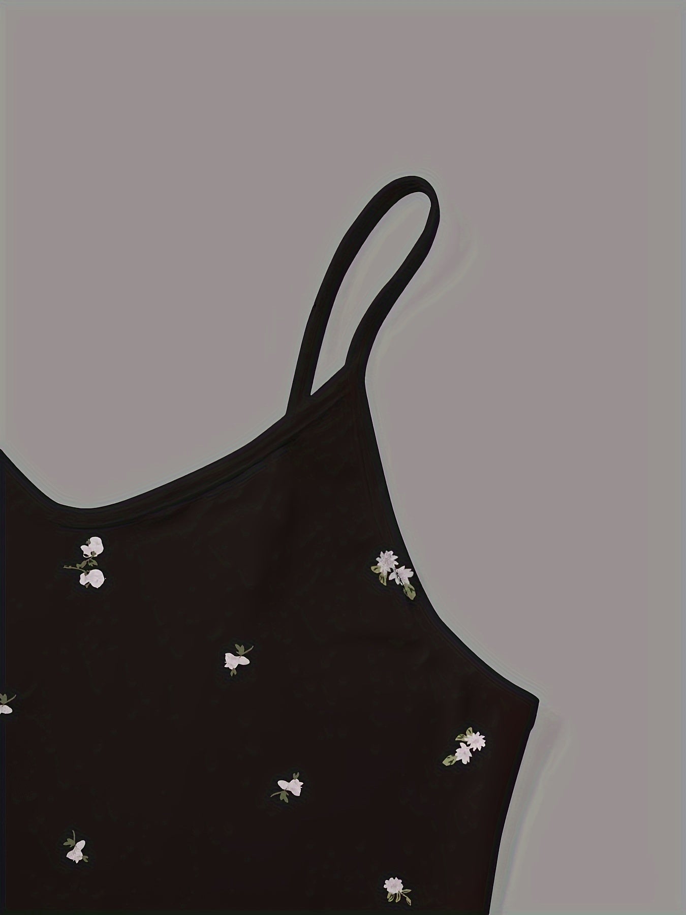 Women's Ditsy Floral Lounge Dress with V-Neck and Backless Design