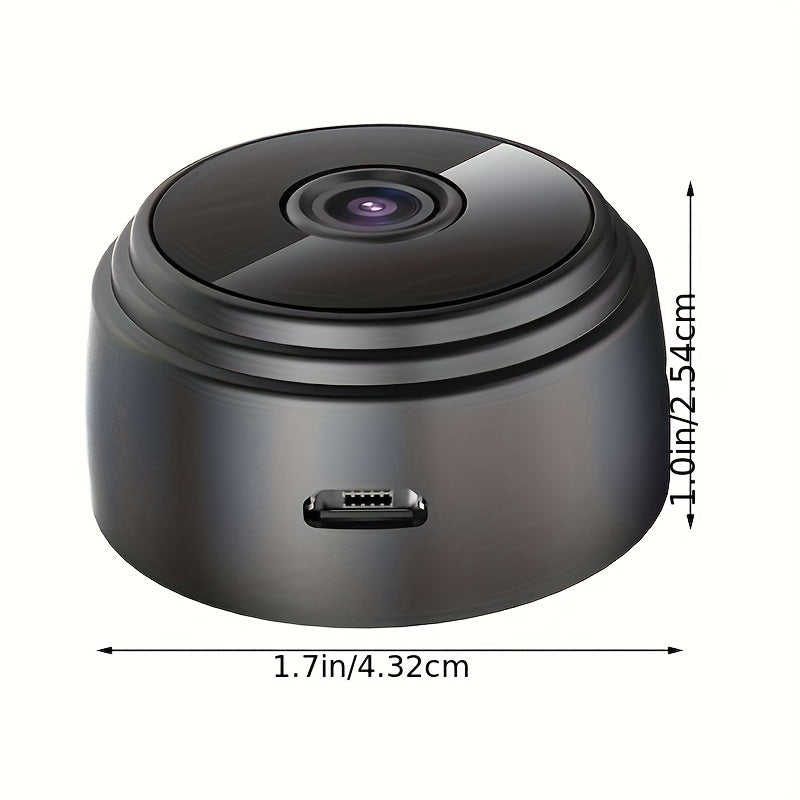 Wireless Mini Surveillance Camera 480p Wi-Fi Magnetic USB Rechargeable Home Pet Vehicle Monitoring