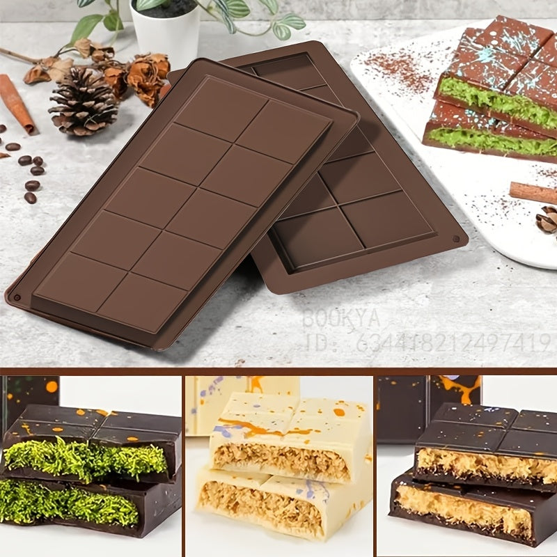 Silicone Candy Mold Set for Chocolate Bars with Scraper, 1-3 Pieces, Large Size