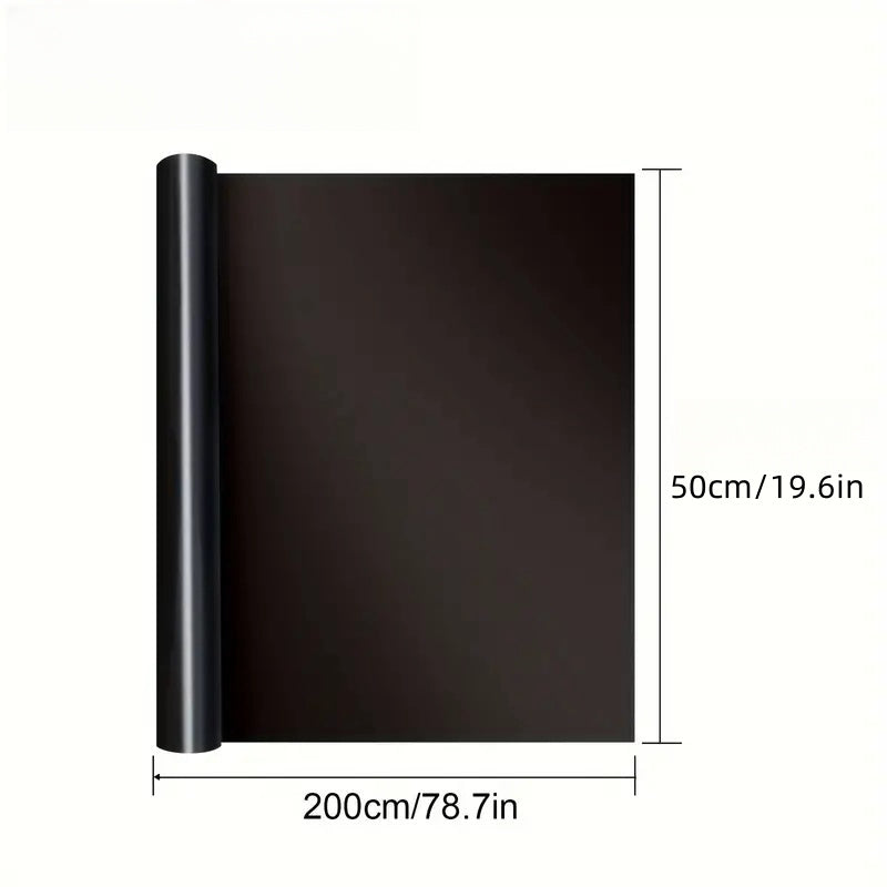 Blackout Window Film Roll 49.78x199.9cm Light Blocking Privacy UV Protection