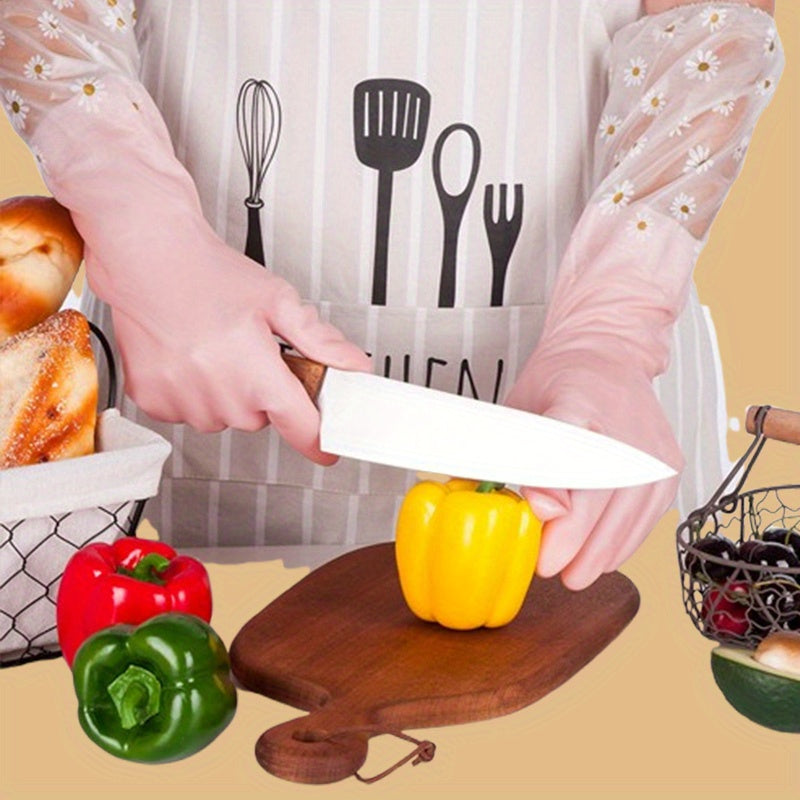 Rangli suv o'tkazmaydigan tozalash qo'llari, oshxona, kir yuvish va hammom uchun tormoq bilan