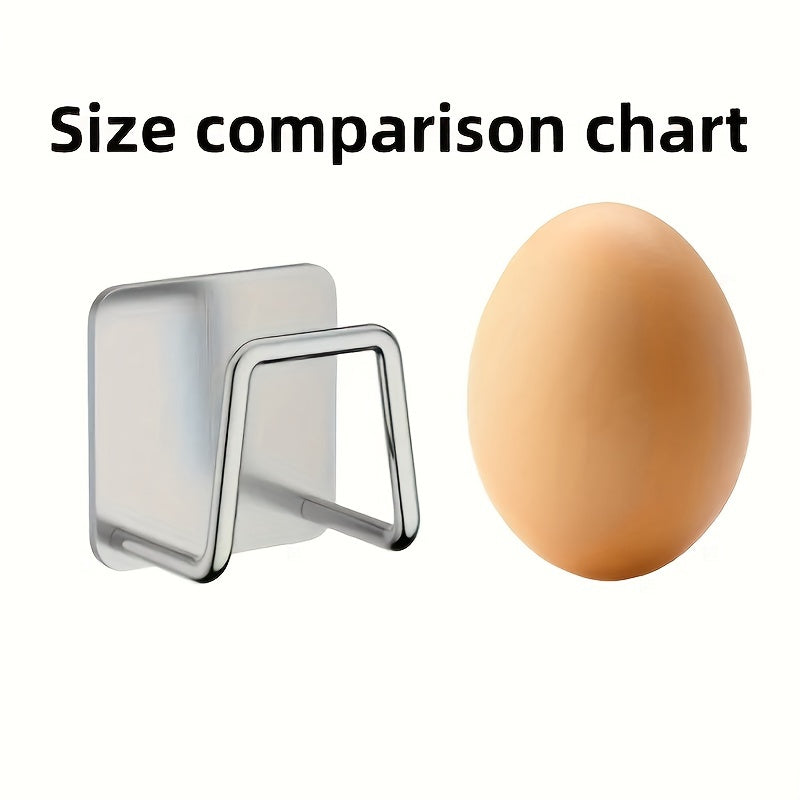 Ganchos para toallas de cocina de acero inoxidable, montaje en pared, soporte adhesivo para esponjas