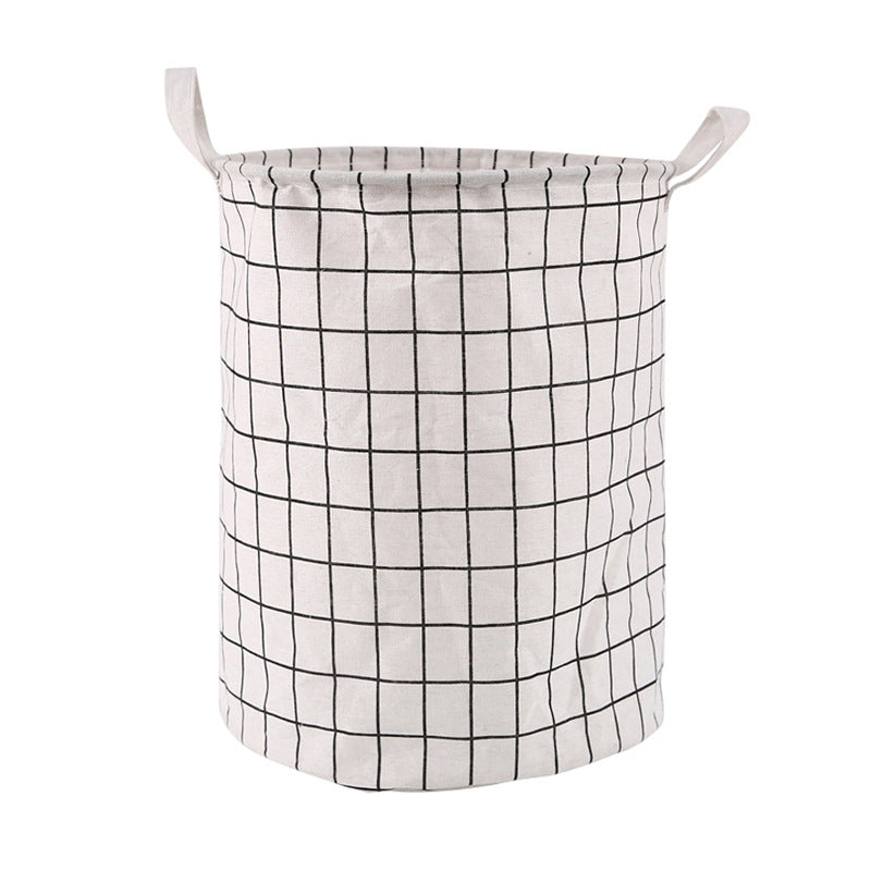 Round Laundry Basket with Storage Bucket for Dirty Clothes Portable Hamper