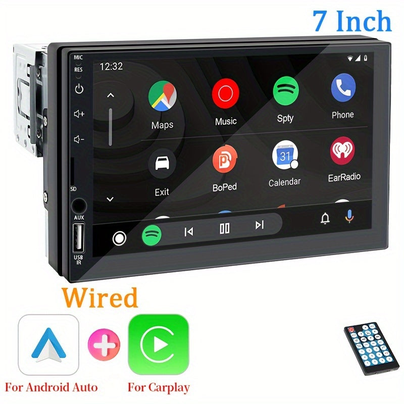 Universal Car Audio Receiver with 7-Inch Touch Screen GPS Navigation Wireless Connectivity