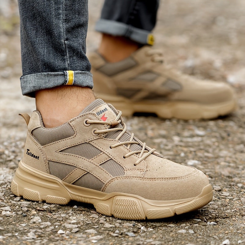 Men's Insulated Steel Cap Work Shoes Breathable Resistant Sole for Electricians