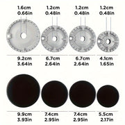 4-Pack Aluminum Alloy Gas Stove Knob Covers and Burner Caps Set for Gas Ranges