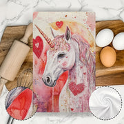 Set of 2 Unicorn Kitchen Towels Love Theme Ultra Absorbent 40x60 cm