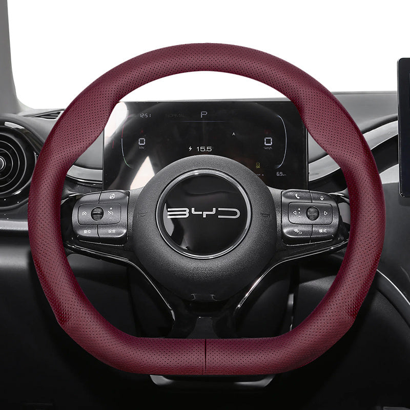 Universal Car Steering Wheel Cover Breathable PU Leather Black 37-38.5cm