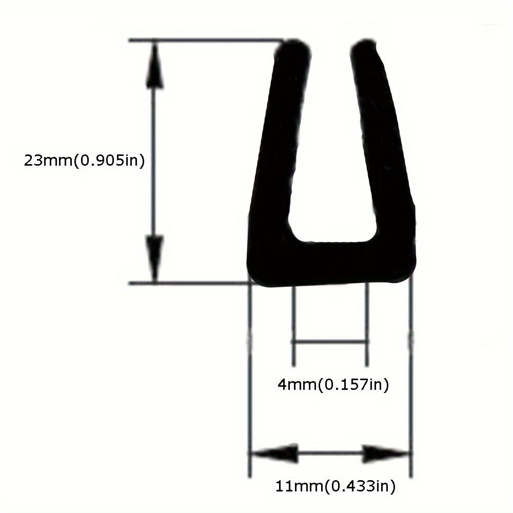 Черный резиновый защитный бортик для дверных краев в форме U, 299,92 см, защита от царапин для автомобилей