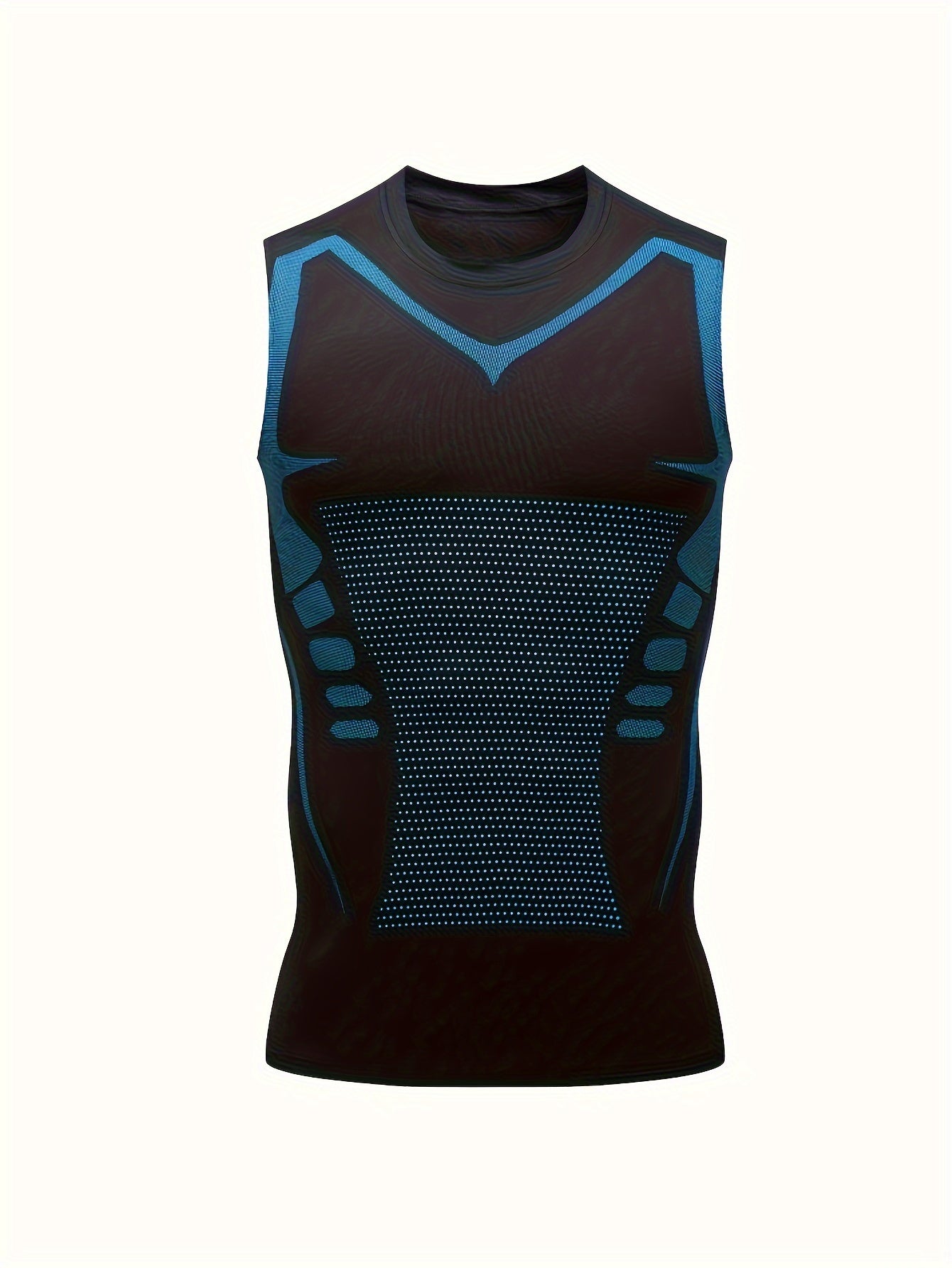 Men's Athletic Tank Top Quick-Dry Geometric Pattern Sleeveless Polyester Spandex Fitness