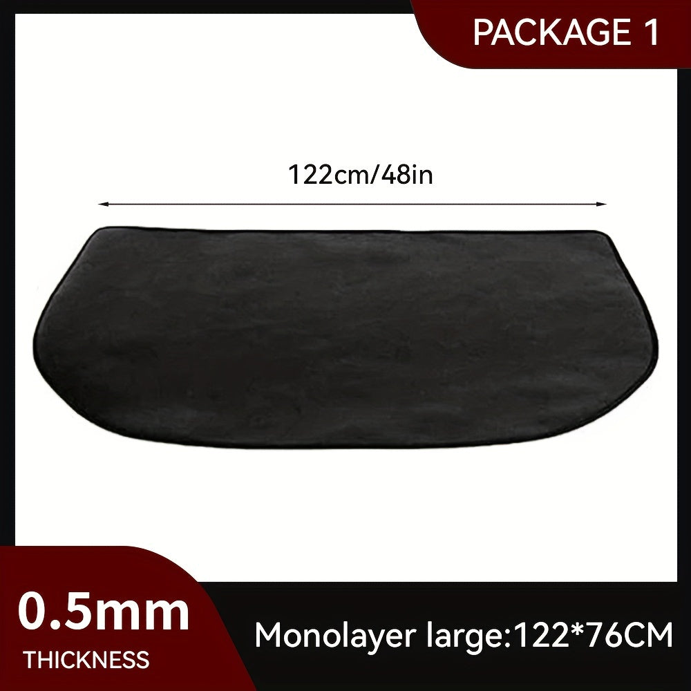 Огнестойкая подложка с большими закругленными углами для дровяных печей и каминов, рассчитанная на высокие температуры, идеально подходит для использования в домашнем хозяйстве.