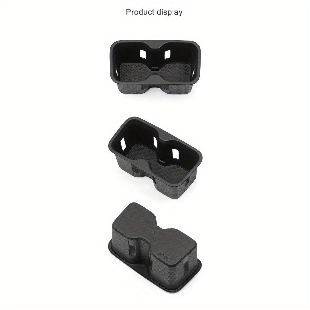 Car Interior Cup Holder Storage Box Scratch-Resistant TPE Accessory