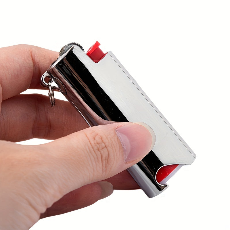 Metal Lighter Case with Bottle Opener, Durable, Fashion Necklace Set for Men